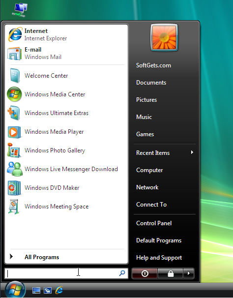 Windows Vista: Start Menu