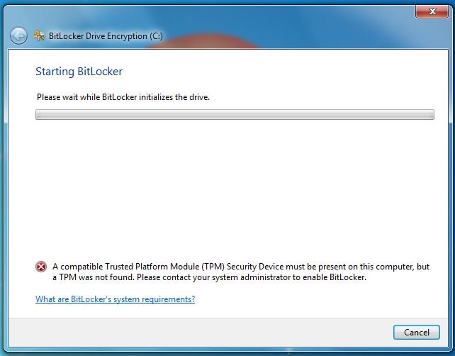 Windows 7 Ultimate Bit-Locker Setup