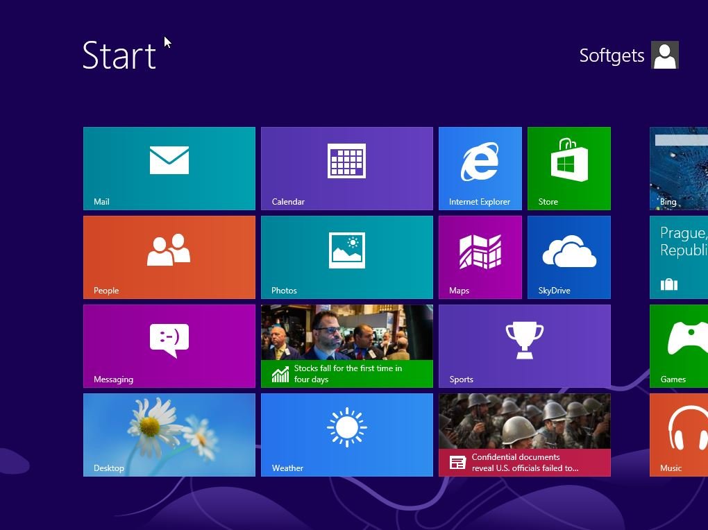  Windows 8: Start Screen