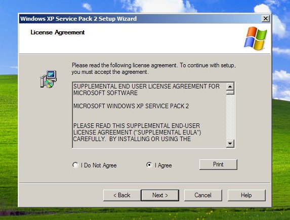 install SP2 on Windows XP