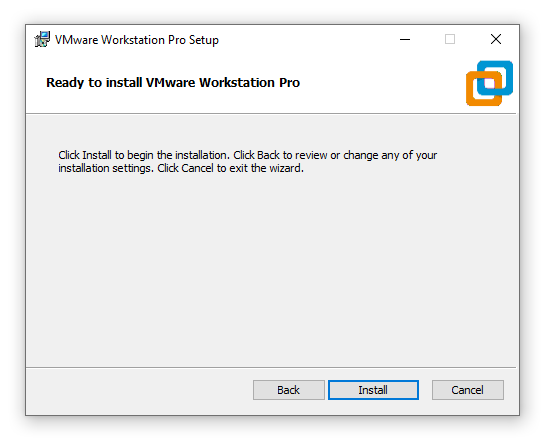 VMware workstation 15 pro installation 