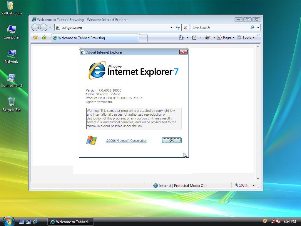 update internet explorer 7 for vista 32 bit